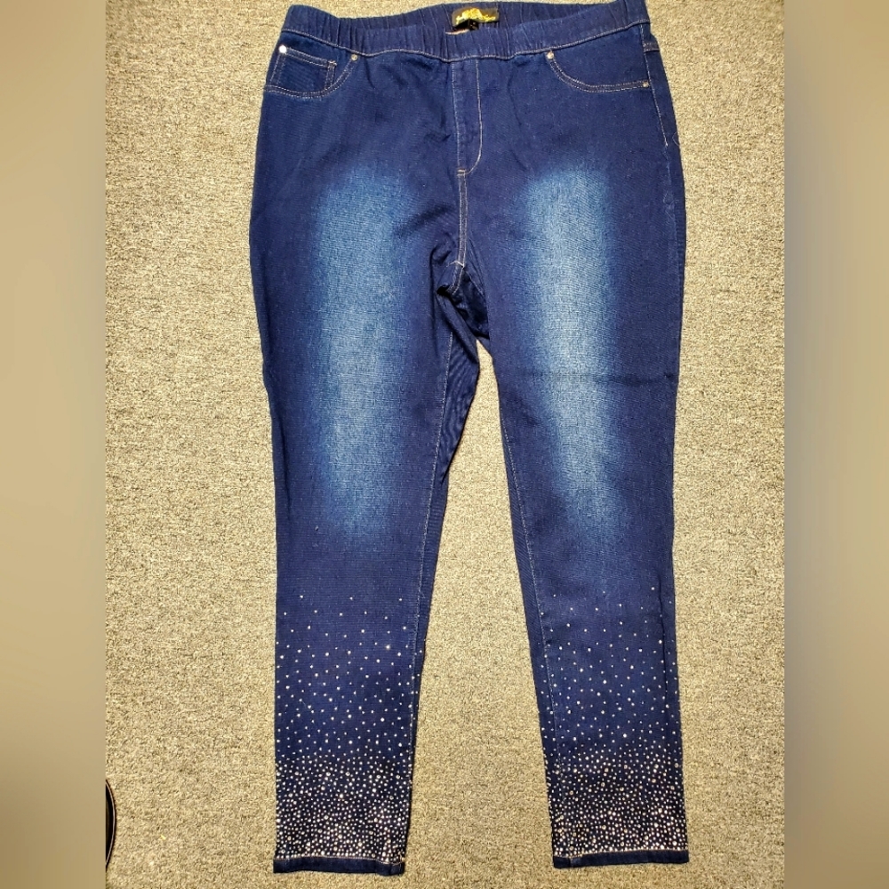 Joan Boyce Rhinestone and Studded Jeans 1X